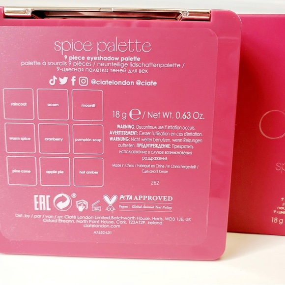 CIATÉ LONDON Spice eyeshadow Palette BNIB - Picture 3 of 5
